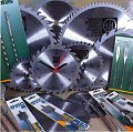 Izard carbide tipped circular saws, blades for wood and non ferrous metal and flat bits.